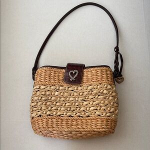 Brighton Tan and Brown Woven Shoulder Bag